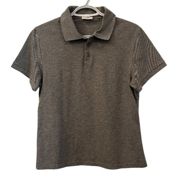 Saint Laurent Paris grey Cassandre polo shirt size S - Picture 2 of 6